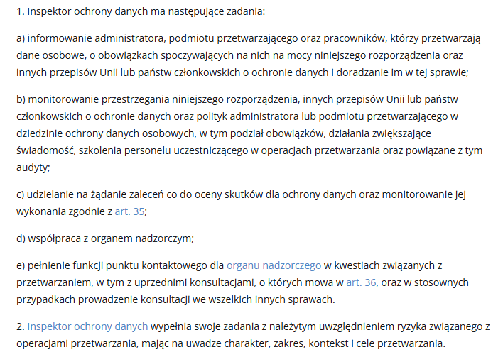 Article 39(1) of the GDPR